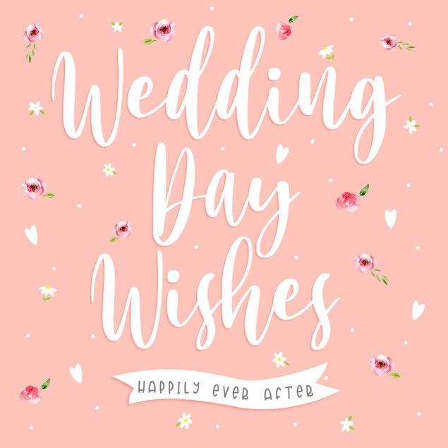 Wedding Day Wishes Happily Ever After Confetti-exploding Greetings Card