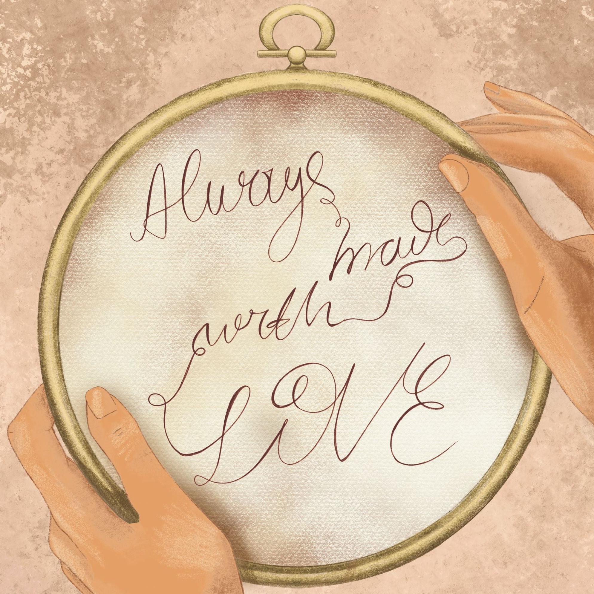 Exploding Withlove With Love Cross Stitch Confetti-exploding Greetings Card – Boomf