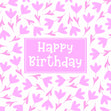 Pink Lovely Floral Print Happy Birthday Confetti-exploding Greetings Card