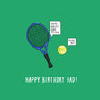 Funny Tennis Dad Birthday Confetti-exploding Greetings Card