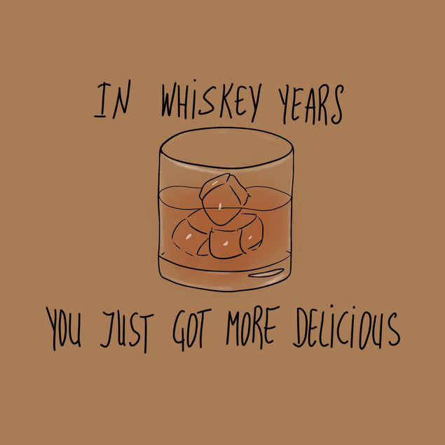 In Whiskey Years You Just Got More Delicious Happy Birthday Confetti-exploding Greetings Card