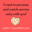 I Want To Eat Pizza With You Valentine's Confetti-exploding Greetings Card