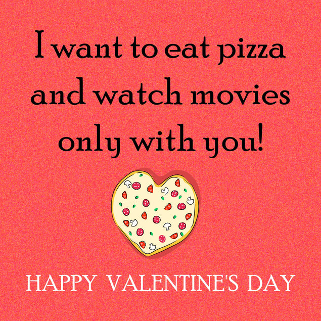 I Want To Eat Pizza With You Valentine's Confetti-exploding Greetings Card
