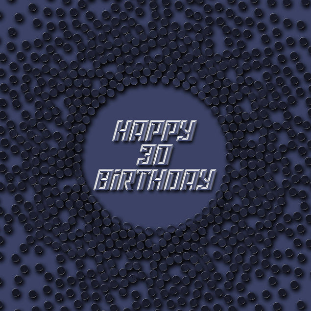 Blue Magnetic Happy 30th Birthday Confetti-exploding Greetings Card