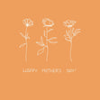 Mother's Day Orange Flowers Confetti-exploding Greetings Card