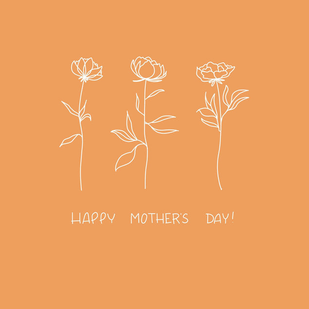 Mother's Day Orange Flowers Confetti-exploding Greetings Card