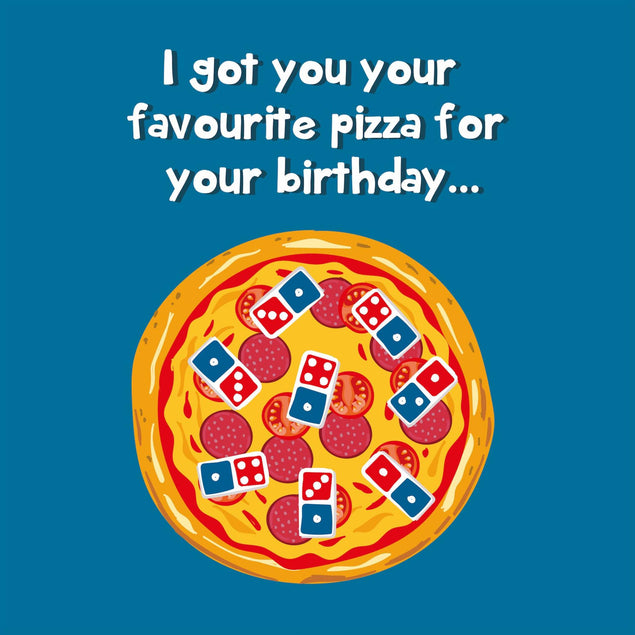 Favourite Pizza Birthday Confetti-exploding Greetings Card
