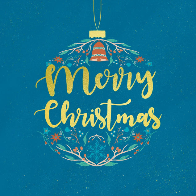 Merry Christmas In Gold Confetti-exploding Greetings Card