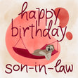 Happy Birthday Son-in-law Sloth Lying In Hammock Confetti-exploding Greetings Card