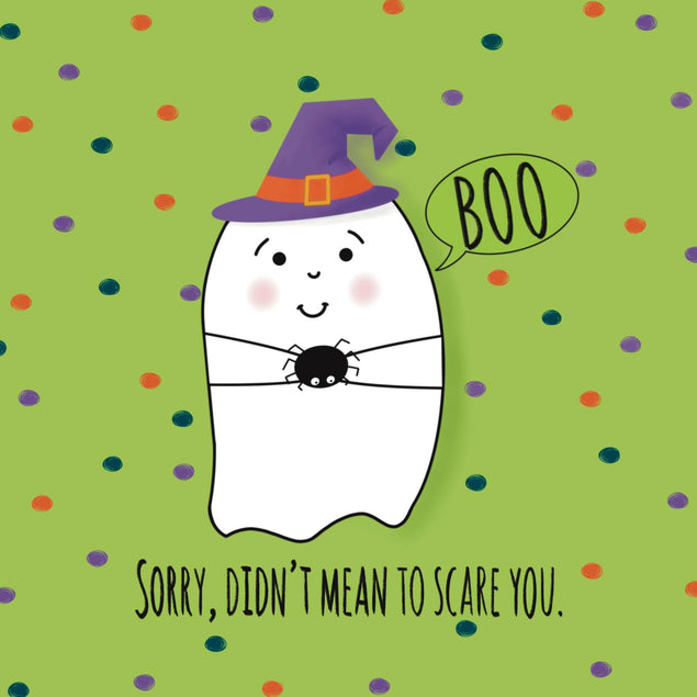 Scary Boo Halloween Confetti-exploding Greetings Card