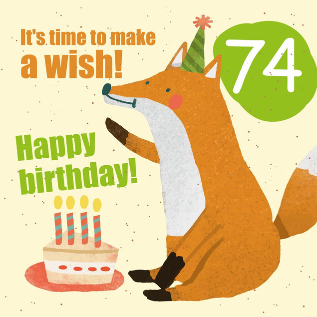 Make a Wish 74th Birthday Confetti-exploding Greetings Card