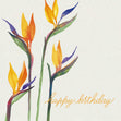 Beautiful Orange Painted In Watercolor Flower Happy Birthday Confetti-exploding Greetings Card