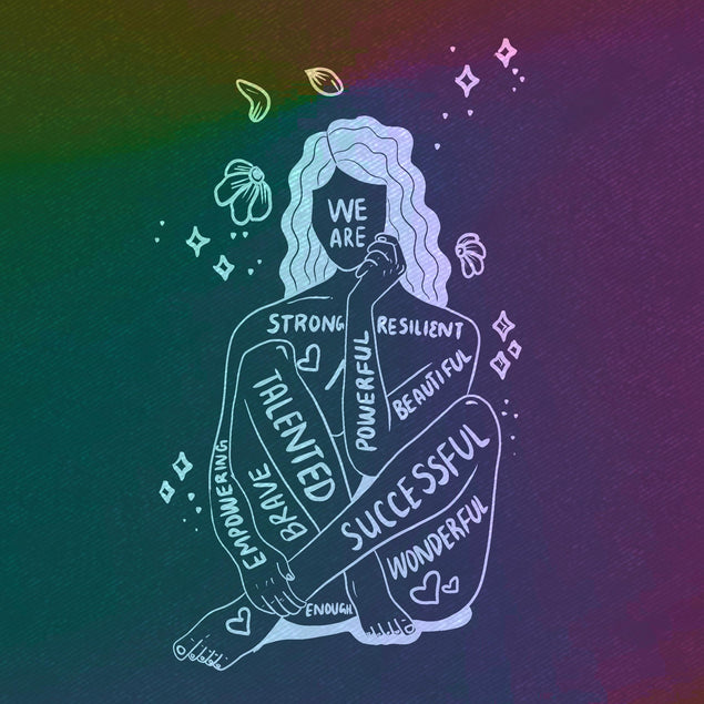 We Are Strong Woman's Silhouette International Women?s Day Confetti-exploding Greetings Card