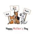 Best Dog Mom Ever Dog Friends Mother's Day Confetti-exploding Greetings Card