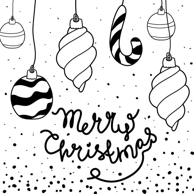 New Year's Tree Balls Merry Christmas Confetti-exploding Greetings Card