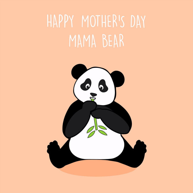 Mama Panda Confetti-exploding Greetings Card