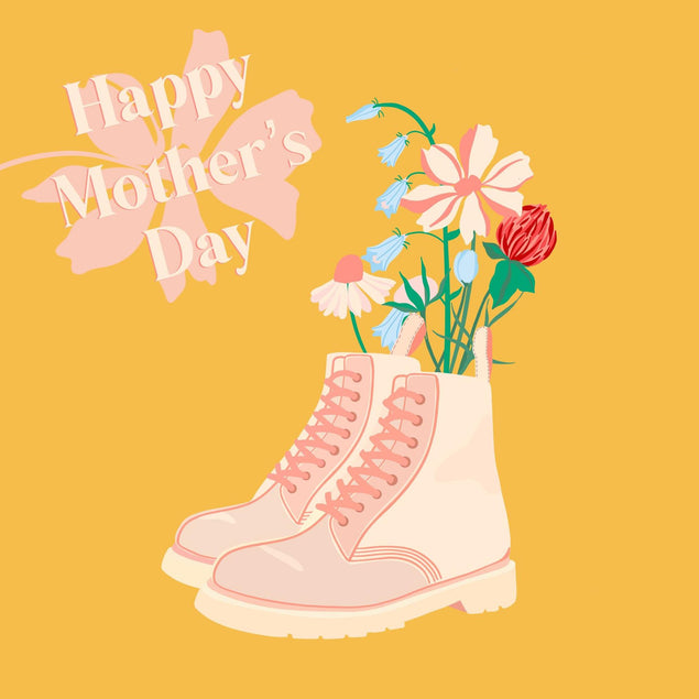 Happy Mother's Day Boots Confetti-exploding Greetings Card