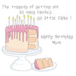 So Many Candles So Little Cake Happy Birthday Mum Confetti-exploding Greetings Card