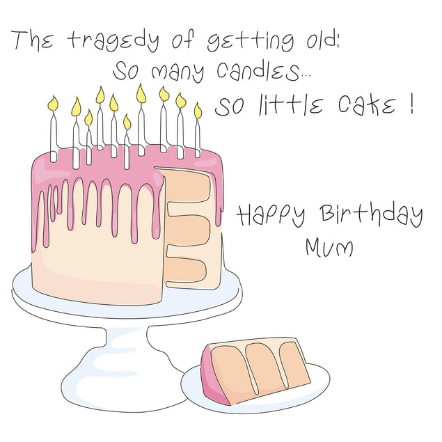 So Many Candles So Little Cake Happy Birthday Mum Confetti-exploding Greetings Card