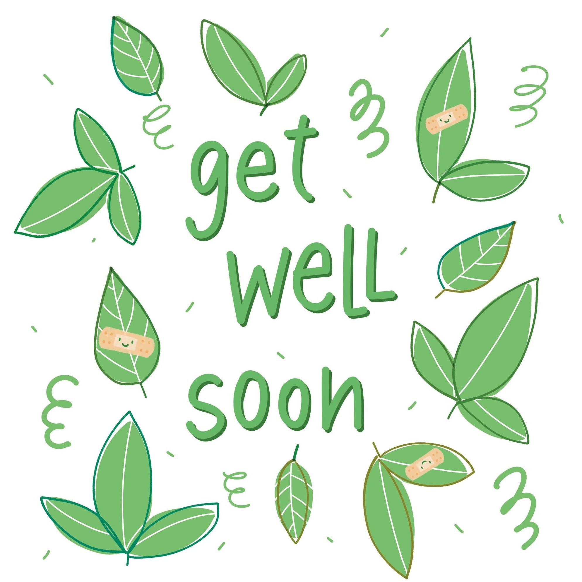 Get Well Soon Leaves Confetti-exploding Greetings Card – Boomf