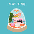 Merry Catmas Christmas Confetti-exploding Greetings Card