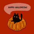 Cat In Pumpkin Happy Halloween Confetti-exploding Greetings Card