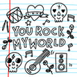 You Rock My World Notebook Doodles Valentine's Day Confetti-exploding Greetings Card