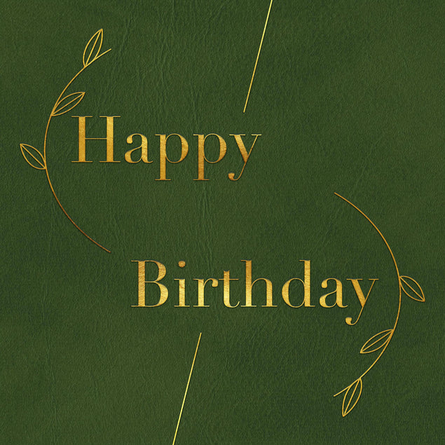 Happy Birthday Golden Leaves Confetti-exploding Greetings Card