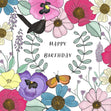 Bright Blooms Birthday Confetti-exploding Greetings Card