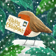 Cute Robin With A Letter Christmas Confetti-exploding Greetings Card