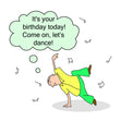 Happy Birthday Let's Dance Confetti-exploding Greetings Card