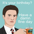 Twin Peaks Dale Cooper Damn Fine Birthday Confetti-exploding Greetings Card