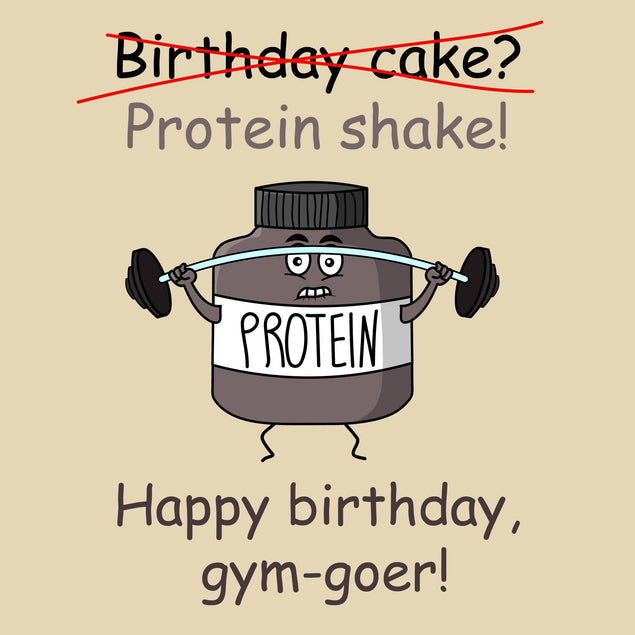 Gym-Goer Happy Birthday Confetti-exploding Greetings Card