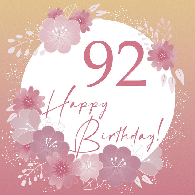 Happy Birthday Flowers 92 Confetti-exploding Greetings Card