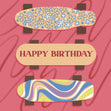Happy Birthday Skateboard Confetti-exploding Greetings Card