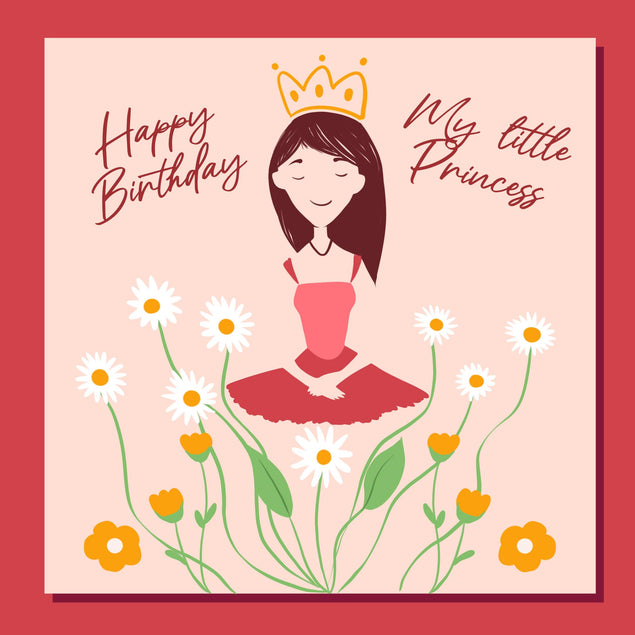 Happy Birthday My Little Princess Confetti-exploding Greetings Card
