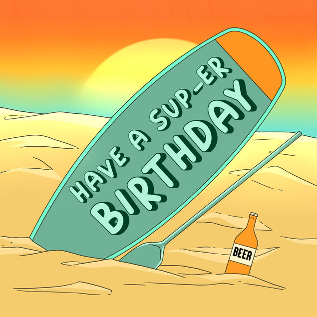 Have A Sup-er Birthday Confetti-exploding Greetings Card