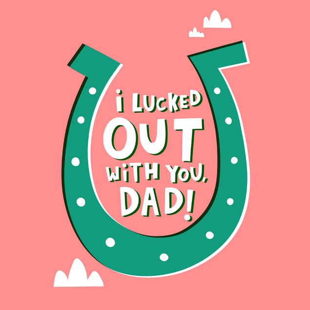 Lucky Horseshoe Father's Day Confetti-exploding Greetings Card