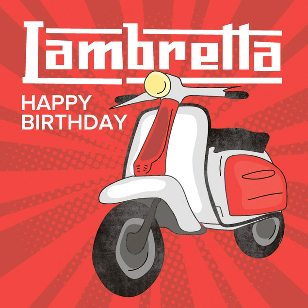 Lambretta Birthday Confetti-exploding Greetings Card