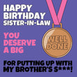 Happy Birthday Sister-in-law Confetti-exploding Greetings Card