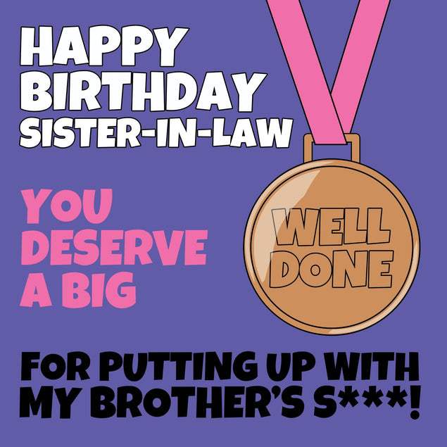 Happy Birthday Sister-in-law Confetti-exploding Greetings Card