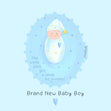 Brand New Baby Boy Confetti-exploding Greetings Card