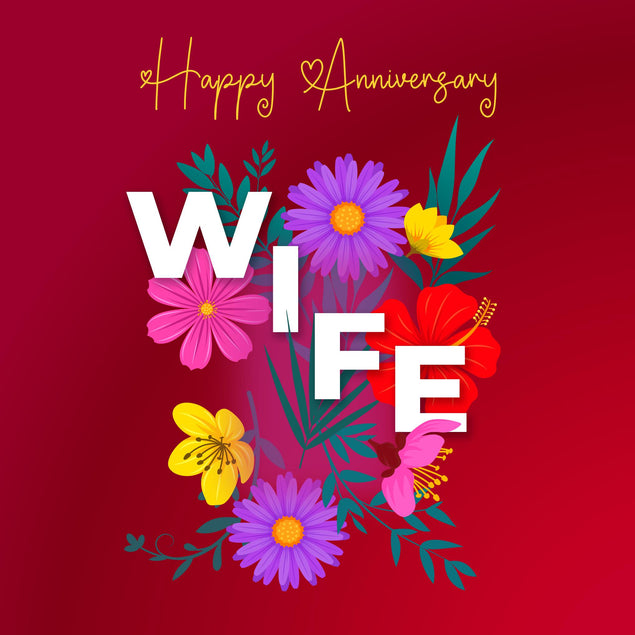 Flowers For Your Wife Confetti-exploding Greetings Card