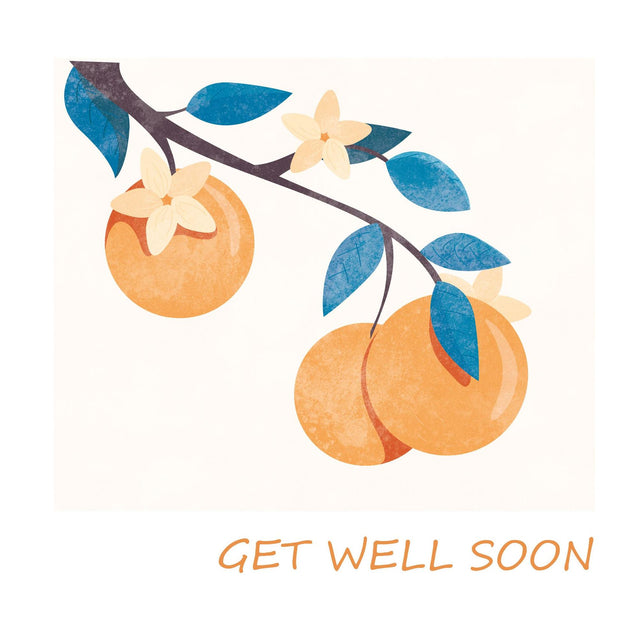 Get Well Orange Flower Confetti-exploding Greetings Card
