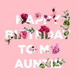 Simple Floral Pink Happy Birthday Auntie Confetti-exploding Greetings Card