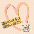 Happy Birthday Beautiful Daughter Gold Heart Confetti-exploding Greetings Card