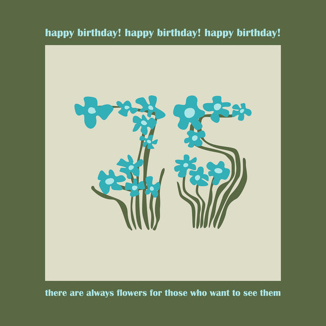 Flowers For Those Who Wants To See Them Happy 75th Birthday Confetti-exploding Greetings Card