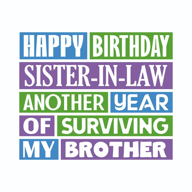 Another Year Of Surviving My Brother Sister-in-law Birthday Confetti-exploding Greetings Card
