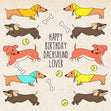 Happy Birthday Dachshund Lover Confetti-exploding Greetings Card