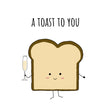 Cute Toast Congratulations Confetti-exploding Greetings Card